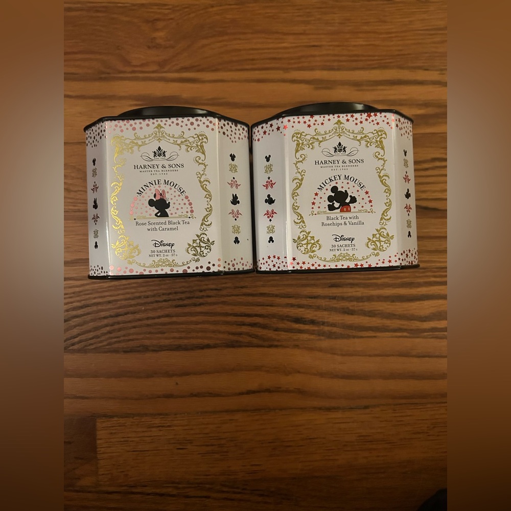 Harney & Sons Vintage/Retro Inspired *Empty* Disney Patterned Tins - Home Accent